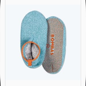 Bombas Wool Blend Gripper House Slippers Small US 7-8.5 Non Slip Light Blue New